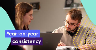 Teachers comparing notes - Year-on-year consistency