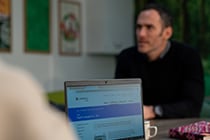 Teachers working on laptop