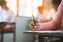 Student writing
