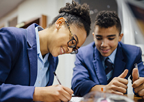 two students in class