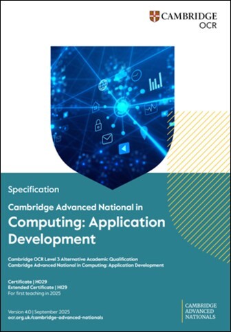 Cambridge Advanced National in Computing: Application Development