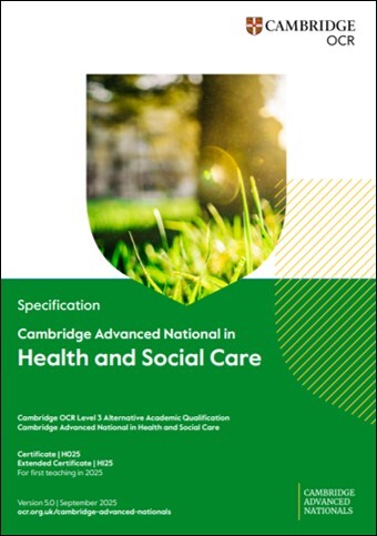 Cambridge Advanced National in Health and Social Care