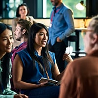 Group of teachers talking
