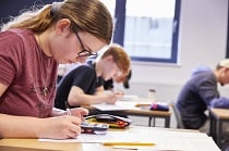 A Level Maths students working