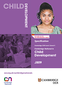 Cambridge OCR Nationals_Specification_Cover_Child_Development